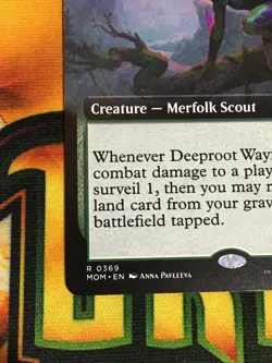 C5393 MAGIC MTG MARCH OF THE MACHINE DEEPROOT WAYFINDER #0369 NM RARE EXT ART - Image 4