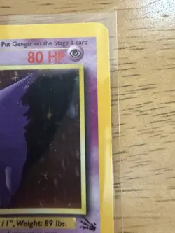 1999 Pokemon Fossil Set Gengar 5/62 Holo Rare Unlimited Edition TCG English LP - Image 3