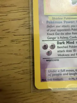 1999 Pokemon Fossil Set Gengar 5/62 Holo Rare Unlimited Edition TCG English LP - Image 5