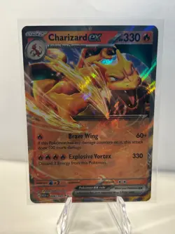 Pokemon TCG SV 151 Charizard ex 006/165 full art holo double rare 330 HP - Image 1