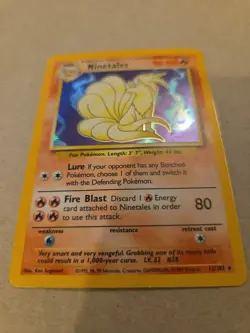 Pokemon TCG Ninetales Holo Rare Card Base Set 12/102 MP - Image 2