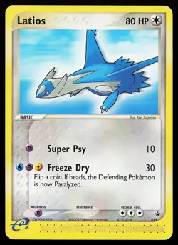 Latios 015 Nintendo Black Star Promo Pokemon Card played - Image 1