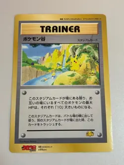 Pokemon Valley Jumbo Trainer Card Pikachu Promo CoroCoro Vintage Stadium - Image 1