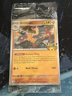 Exclusive Pokemon Chicago Field Museum Fossil Exhibit ArcheopsPromo Card SEALED - Image 1