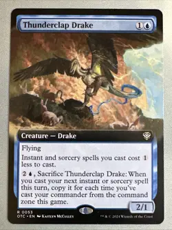 MTG / Thunderclap Drake / OTC / #0053 / Regular (Extended Art) / Rare / NM - Image 1