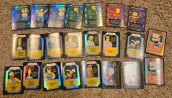 The Simpsons Card Game Foil And Rare Lot. 23 Foil Cards. Over 100 total cards. - Image 1
