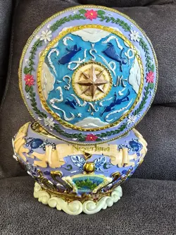 RARE DISNEY TINKER BELL Peter Pan Neverland Music Box "You can Fly" Works! - Image 3