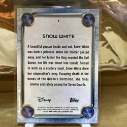 2025 Disney Topps Snow White Holo Refractor #1 - Image 2