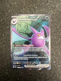 Pokemon TCG Teams Rockets Crobat Ex 217/182 Mint Pack Fresh Destined Rivals - Image 1