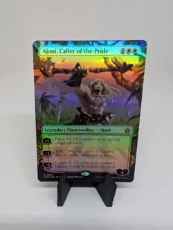 Ajani, Caller of the Pride (Borderless) MTG Foundations Foil - NM - Image 1