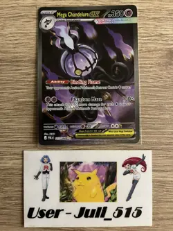 Pokemon TCG Mega Chandelure EX 115/084 Pitch Black SIR Ultra Rare Near Mint - Image 1