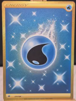 Pokemon TCG Gold Water Energy 231/198 Chilling Reign Secret Rare Holo - Image 3
