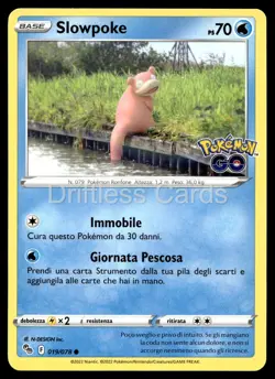 Slowpoke 019/078 Common Pokemon GO Pokemon NM/M *ITALIAN - RARE* - Image 1