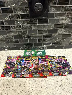 Pokemon TCG Mega Evolution Pitch Black (7 Packs) + Prize Pack (1Pack) English - Image 1