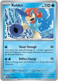 Keldeo 019/086 Rare Chaos Rising Pokemon Reverse Holo Near Mint - Image 3