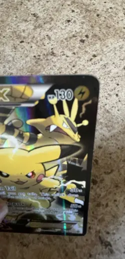 Pokemon TCG Pikachu EX XY124 Black Star Promo Full Art Holo Card - LP - Image 5