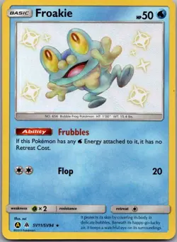 Froakie SV11/SV94 Shiny Rare Hidden Fates Shiny Vault Pokemon Holo Near Mint - Image 2