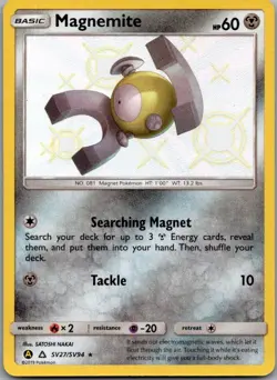 Magnemite SV27/SV94 Shiny Rare Hidden Fates Shiny Vault Pokemon Holo Near Mint - Image 2
