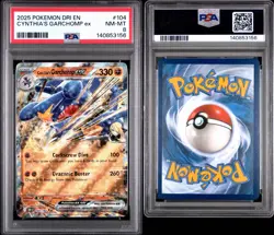 2025 Pokemon Dri EN Cynthia’s Garchomp ex #104 PSA 8 NM-MT - Image 3