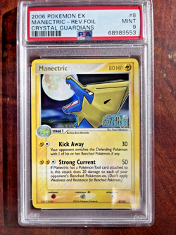 2006 POKEMON EX CRYSTAL GUARDIANS #8 MANECTRIC-REVERSE FOIL PSA 9 - Image 1