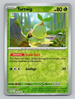 Turtwig 010/162 Common Temporal Forces Pokemon Reverse Holo Near Mint - Image 1