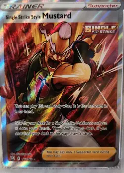2021 POKEMON SWSH BATTLE STYLES - SS STYLE MUSTARD FA #163/163 PSA 9 MINT - Image 2