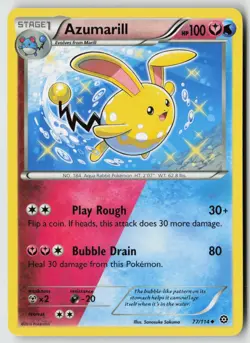 Azumarill 77/114 Uncommon Steam Siege Pokemon Lightly Played - Image 1