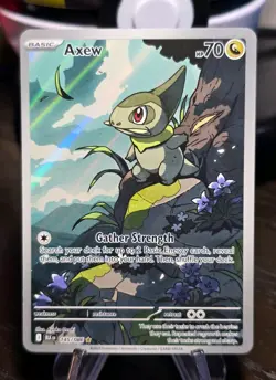 Axew Holo Illustration Rare SV: Black Bolt 145/086 NM Pokemon - Image 1