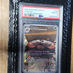 Pokemon Crustle 186/182 Sv10: Destined Rivals Illustration Rare Holo PSA 8 - Image 1