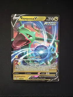 Rayquaza V Pokemon Evolving Skies Ultra Rare 110/203 - Image 1