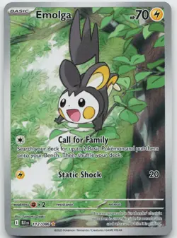 Emolga 112/086 Holo Illustration Rare Black Bolt Pokemon Near Mint - Image 1