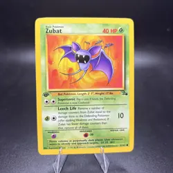 1st Edition Zubat 57/62 Pokemon TCG WOTC Base Set Fossil Common NM -j - Image 1