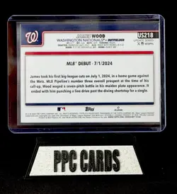 2025 Topps Update Series - Rookie Debut James Wood #US218 Diamante Foil (RC) - Image 2