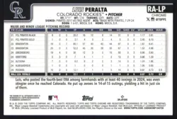 Luis Peralta 2025 Topps Chrome Rookie Autos Purple Refractors/250 #RA-LP Rockies - Image 2