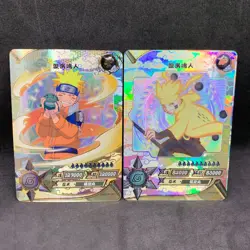 Naruto Kayou CCG - Naruto Uzumaki NRSS-SP-003 & SP-001 Secret Rare Lot - NM - Image 1