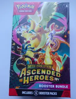 Pokemon TCG: Mega Evolution – Ascended Heroes Booster Bundle (6 Packs) – Sealed - Image 1