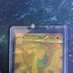 Mega Charizard X EX Gold Hyper Rare 130/094 Pokemon Me02: Phantasmal Flames NM - Image 2