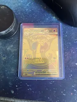 Mega Charizard X EX Gold Hyper Rare 130/094 Pokemon Me02: Phantasmal Flames NM - Image 4