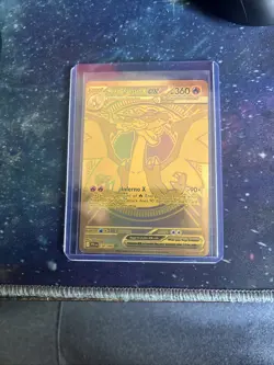 Mega Charizard X EX Gold Hyper Rare 130/094 Pokemon Me02: Phantasmal Flames NM - Image 5