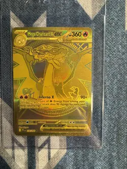 Pokemon Mega Charizard X EX 130/094 Phantasmal Flames Hyper Rare Gold NM - Image 2