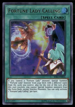 Fortune Lady Calling RIRA-EN056 Unlimited Ultra Rare Rising Rampage Yu-Gi-Oh LP - Image 1