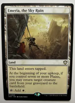 Emeria, the Sky Ruin (SOC #368 Rare) MTG Commander: Secrets of Strixhaven - Image 2