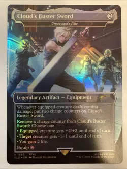 2x Umezawa's Jitte #1865 FOIL Cloud's Buster Sword MTG Final Fantasy Secret Lair - Image 1