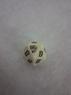 Magic The Gathering BEATDOWN D20 SPINDOWN DICE DIE MTG White Ivory - Image 1