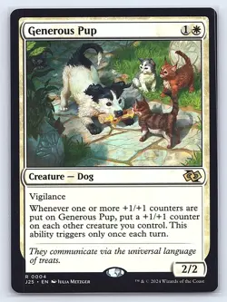 Generous Pup 4 Rare Foundations Jumpstart Magic: The Gathering Near Mint - Image 1