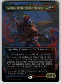 Rootha, Mastering the Moment (Borderless) Foil Secrets of Strixhaven 8 MTG NM - Image 1