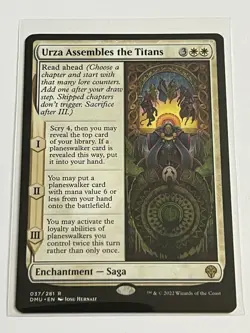 Urza Assembles the Titans 37 MTG Dominaria United 2022 MT 9.0 + Non Foil Rare - Image 2