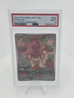 Pansear 099/086 White Flare Illustration Rare Pokemon TCG English Graded PSA 9 - Image 1