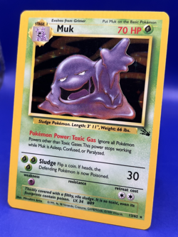1999 Pokemon Fossil Set Muk 13/62 Holo Rare WOTC NM - Image 3