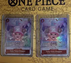 Bandai One Piece Card Game OP08-007 Tony Tony Chopper SR Alternate Art x2 NM - Image 1